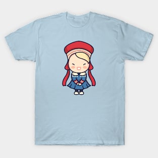 Cute Norwegian Girl in Traditional Clothing T-Shirt